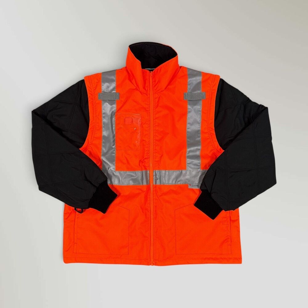NWT Ergodyne GloWear 8287 Hi-Vis Winter Convertible Jacket Type R Class 2 Sz Med